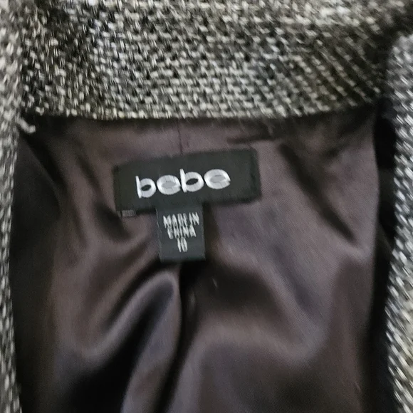 Bebe Women's Gray Tweed Jacket Size 10 - Picture 10 of 11